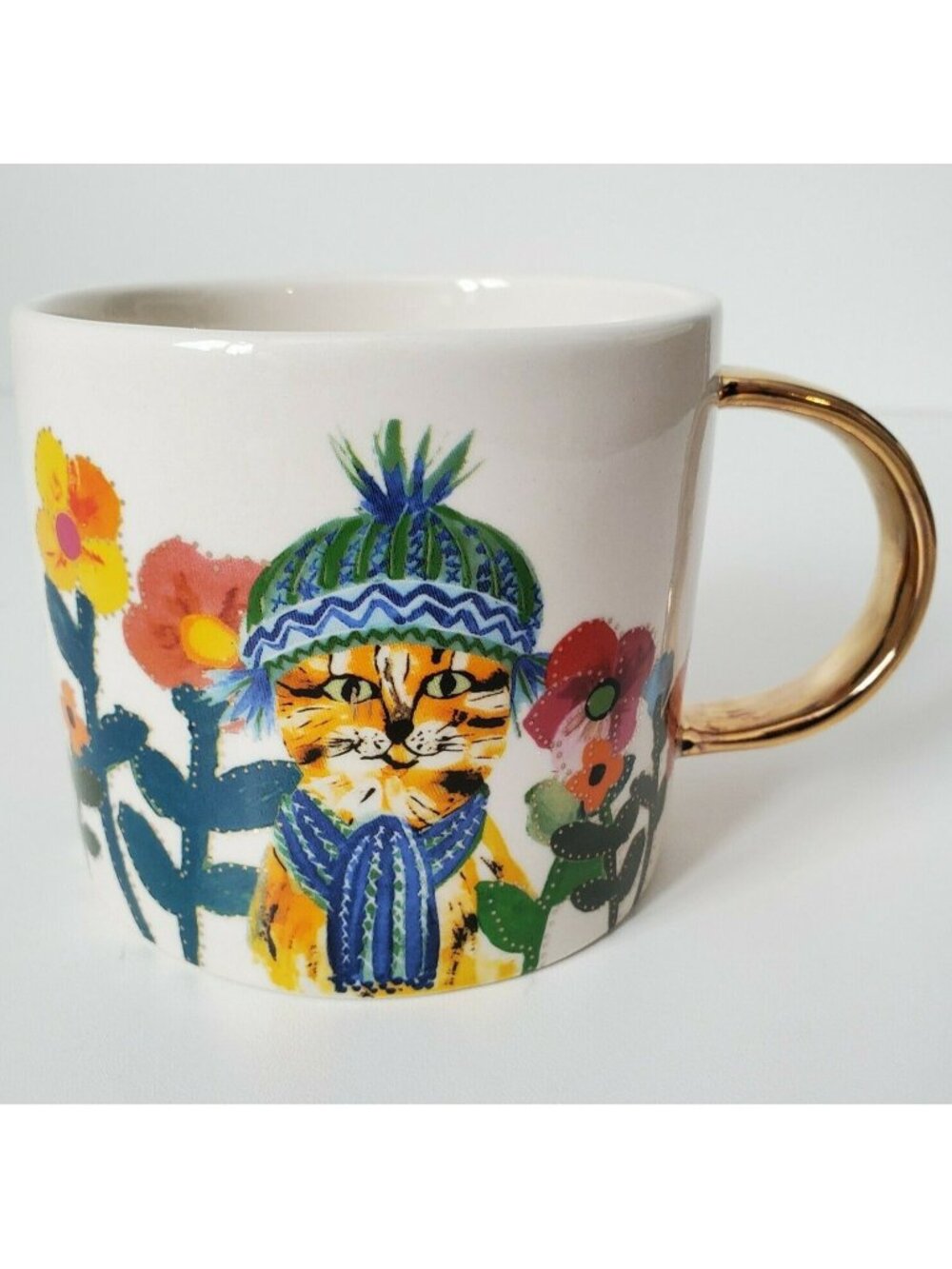 Anthropologie Francesca Kaye Feline Atelier Cat Mugs Set of 2 NEW - Picture 7 of 9